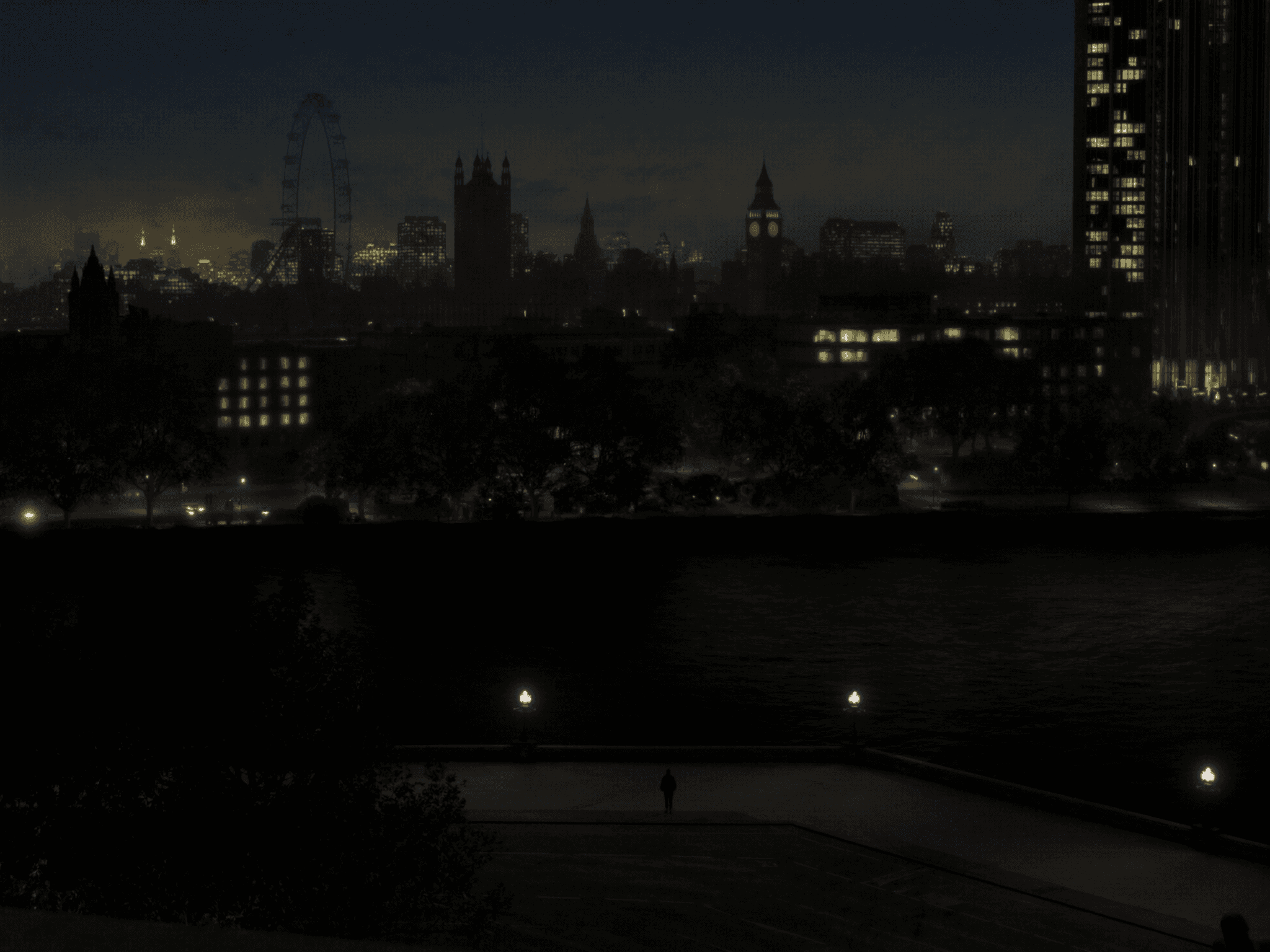 London at night